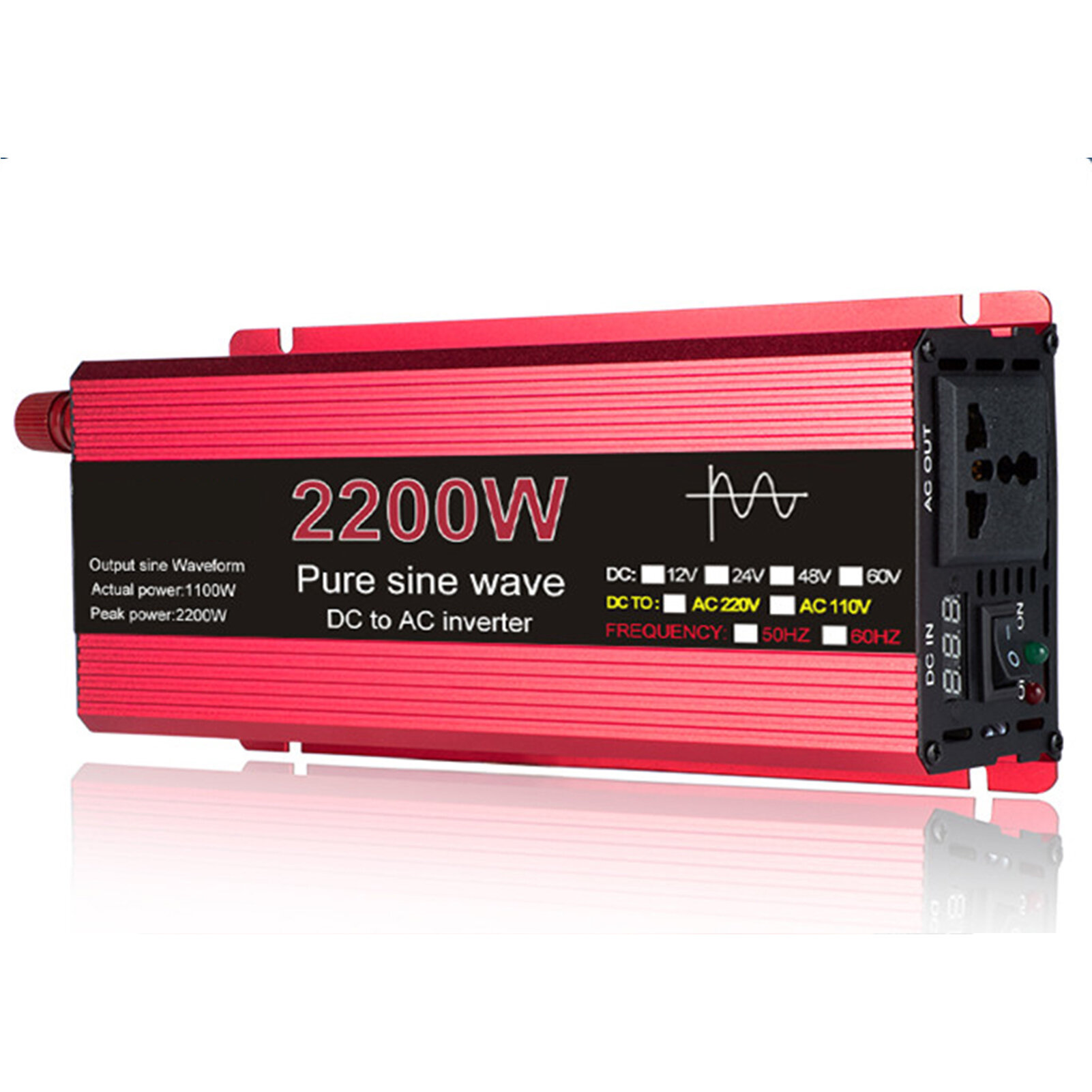 1000W/1600W/2200W/3000W Pure sine wave inverter 12v-220v Solar Power Inverter COD