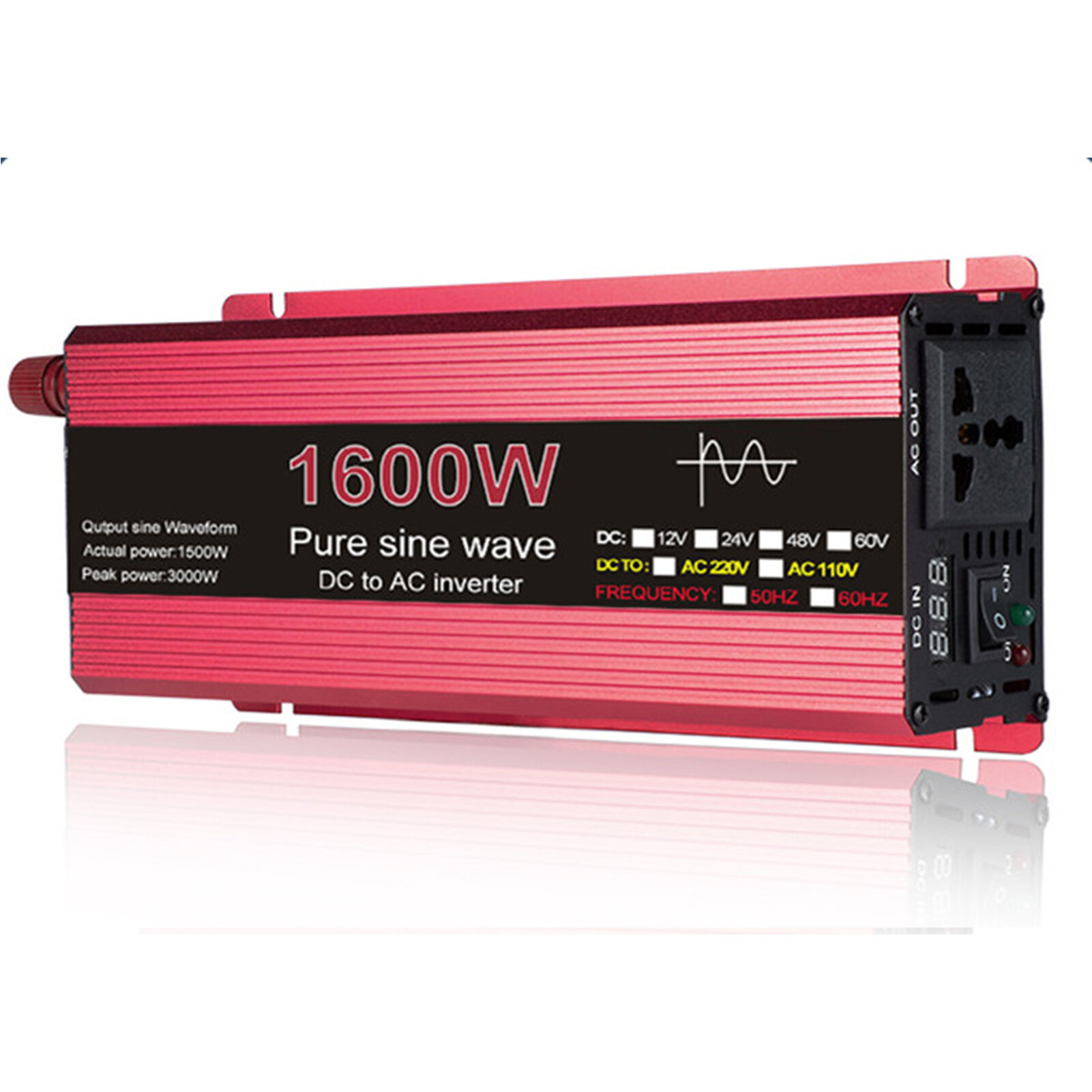 1000W/1600W/2200W/3000W Pure sine wave inverter 12v-220v Solar Power Inverter COD