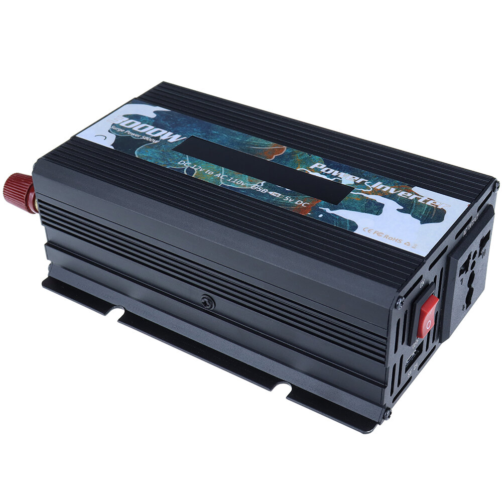 3000W High Power 12/24V Inverter Compact Metal Shell Inverter with USB Charger High Conversion Efficiency Versatile Usage for Ca