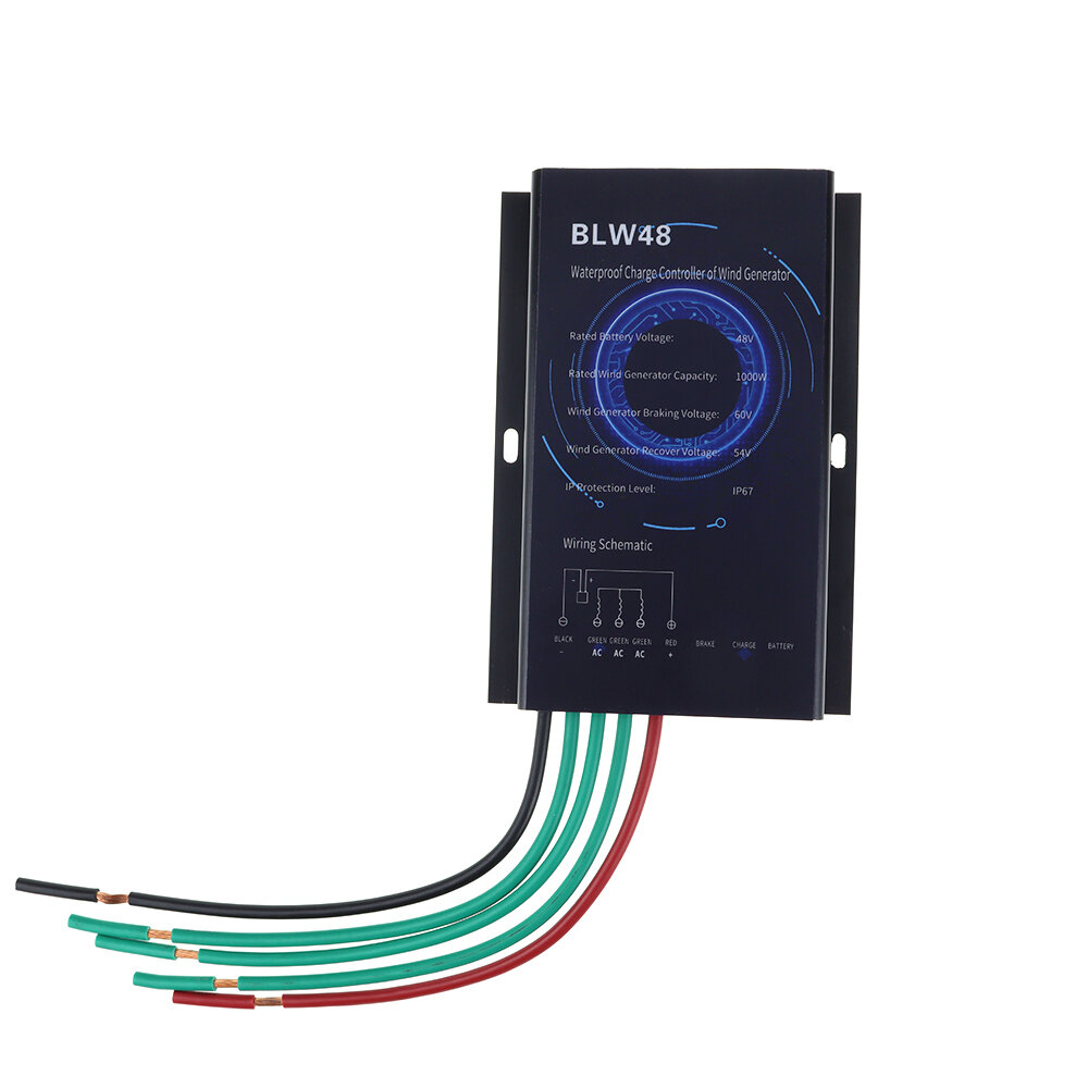 Excellway 1000W Wind Turbine Controller with 48V Battery Rated Voltage Compact and Lightweight Design IP67 Protection Class Idea