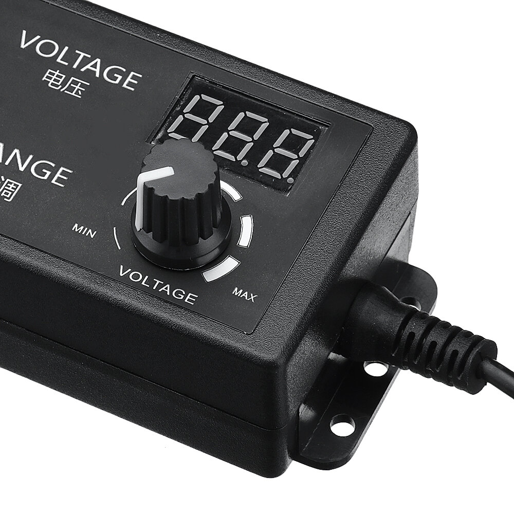 Excellway AC/DC Adjustable Power Adapter Supply 4-24V 2.5A 60W Speed Control Volt Display EU/US/AU/UK Plug