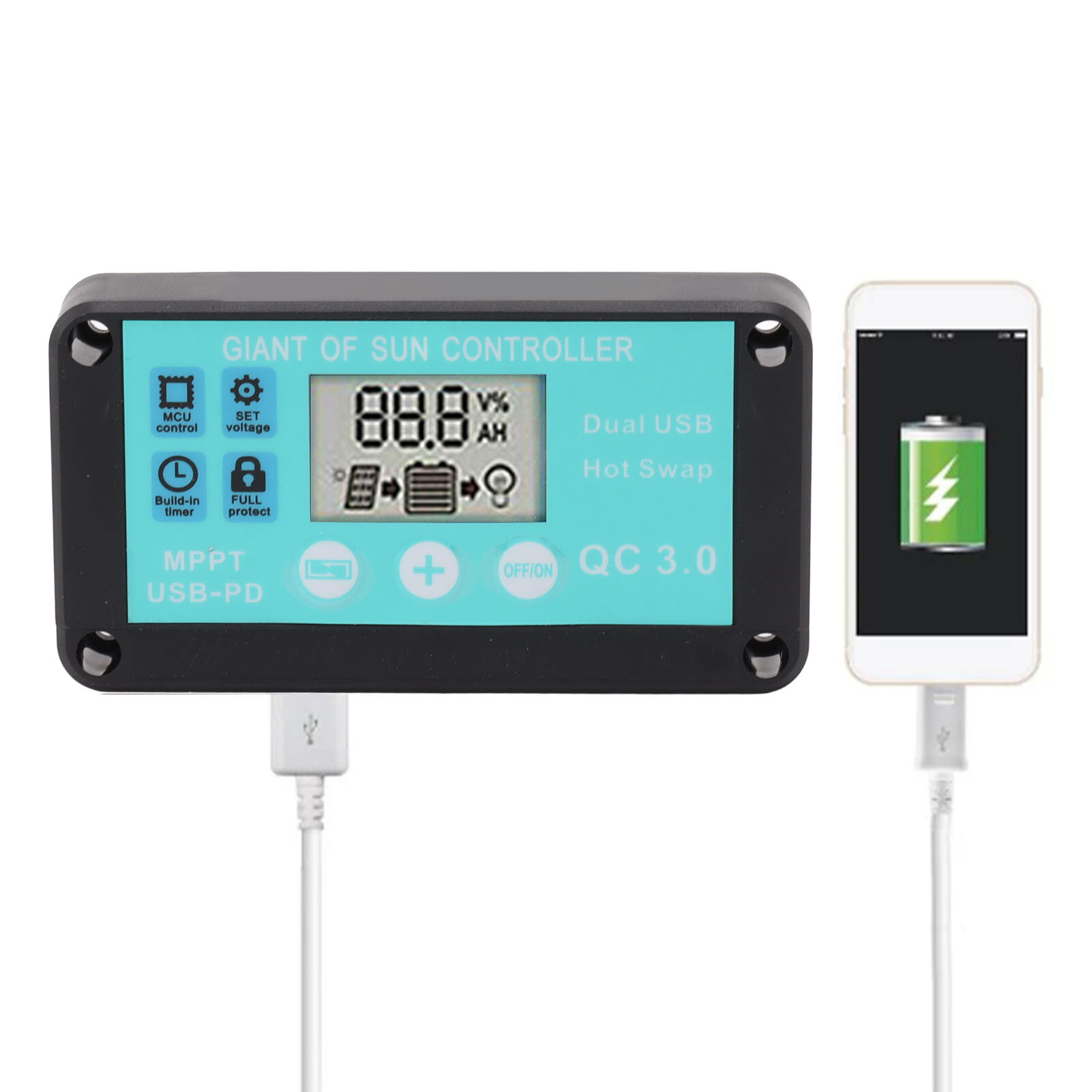 Solar Controller Mppt Precise Monitoring Controller With Function LCD Screen Multiple Protection Solar Charge Controller