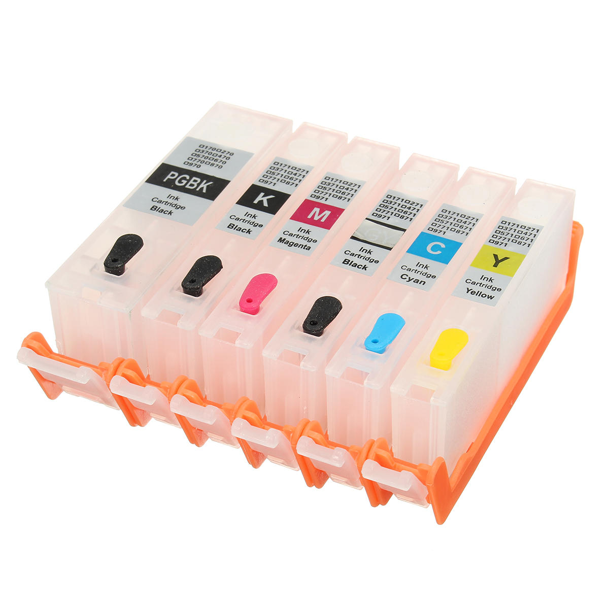 6pcs PGI-270 CLI-271 Refillable Ink Cartridge For MG7720 TS8020 TS9020 COD