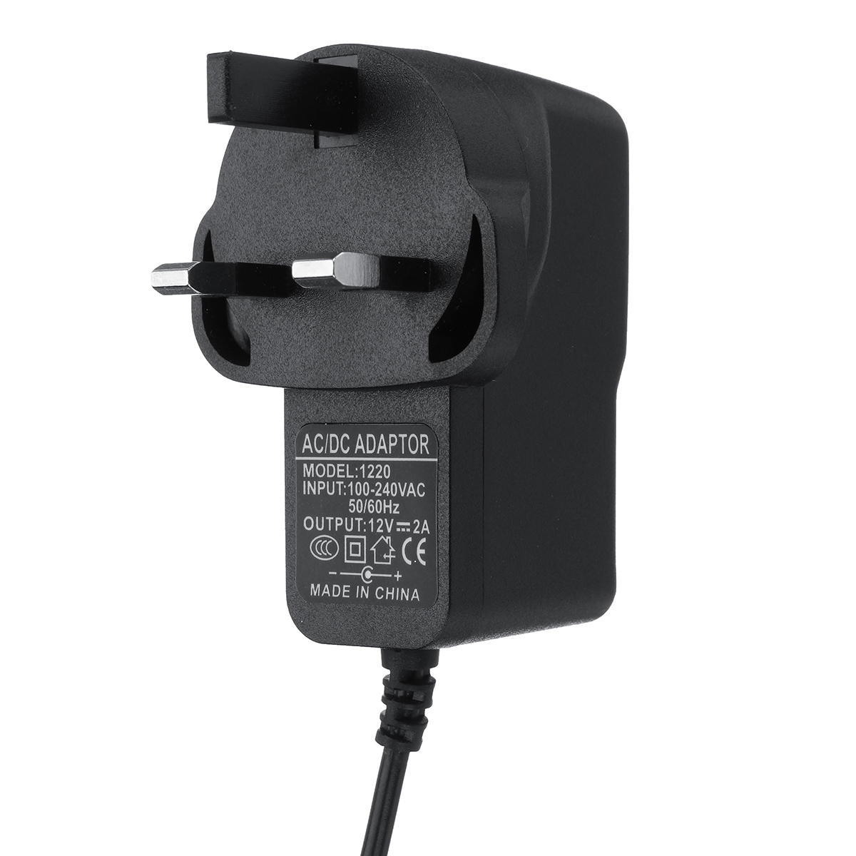 12V 6W UK Plug Charger Adapter To DC Power Cable Cord COD