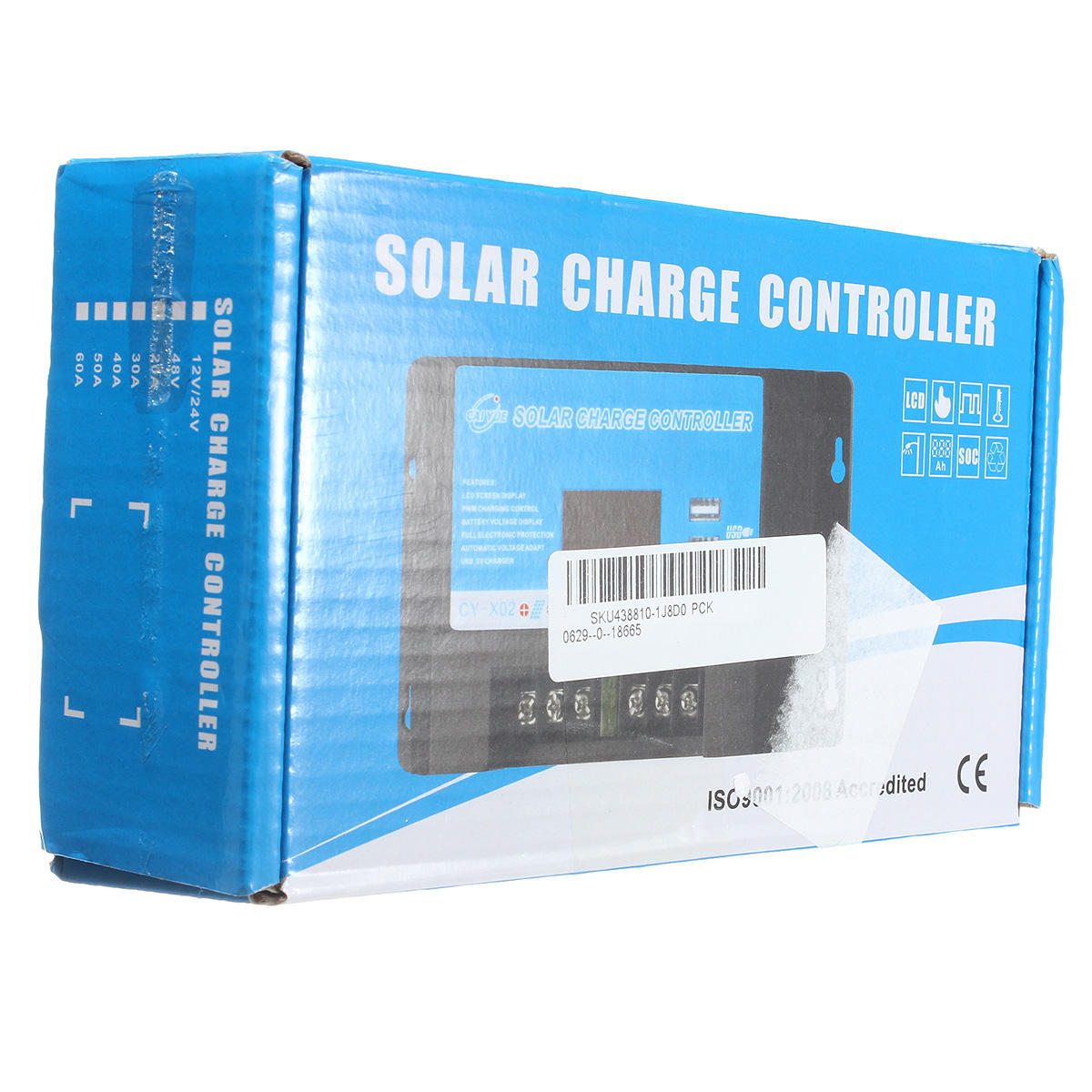 LCD 20A 12/24V Solar Charge Controller Regulator with USB Port COD