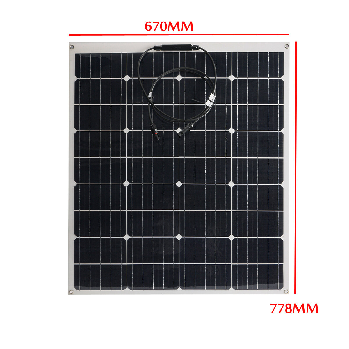 100W 18V Highly Flexible Monocrystalline Solar Panel Tile Mono Panel Waterproof C