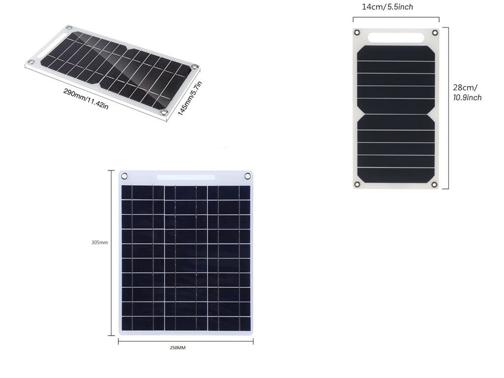 6W 10W 13W Portable Solar Panel Kit Dual DC 5V USB Charger Kit Solar Power Controller