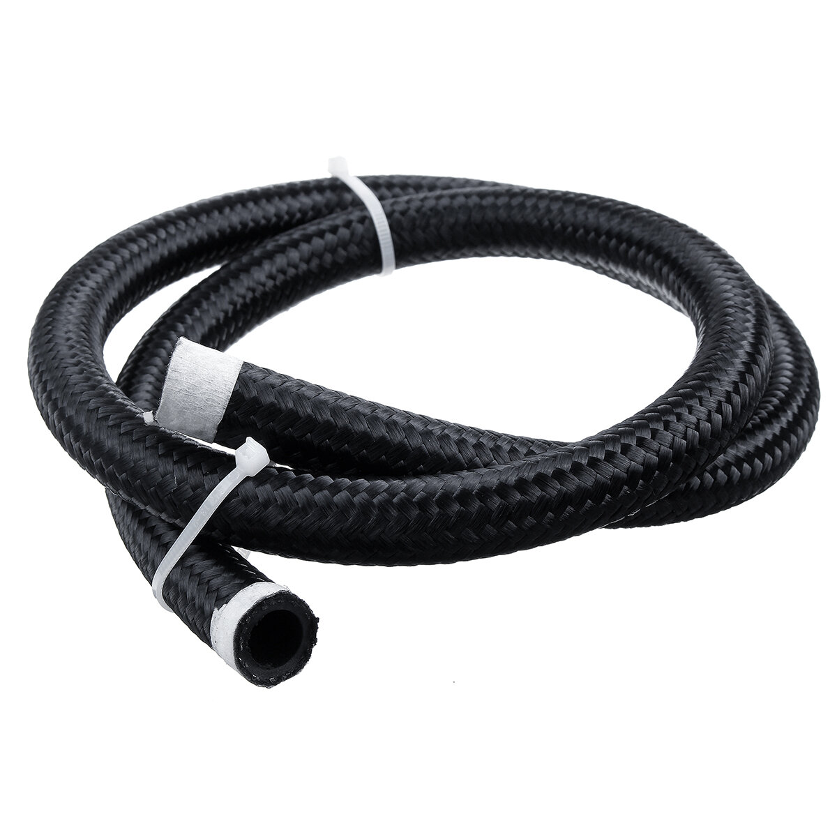 3FT AN4/AN6/AN8/AN10 Car Fuel Hose Oil Gas Line Nylon Stainless Steel Braided Black