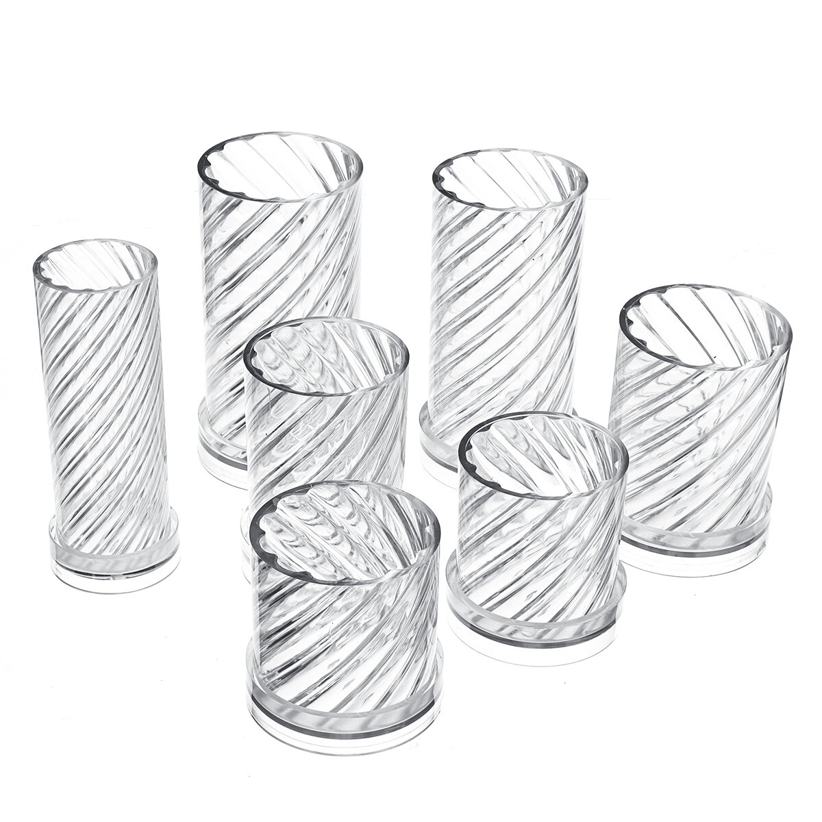 DIY Candle Molds Spiral Stripes Cylinder Handmade Soap Mould Craft Making Tool CO