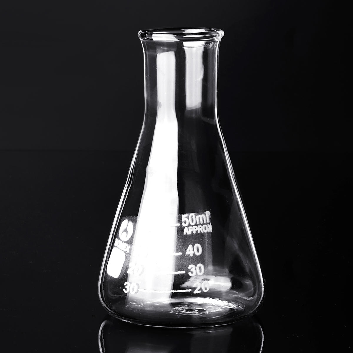 50/100/150/250m Flat Bottom Conical Glass Flask COD