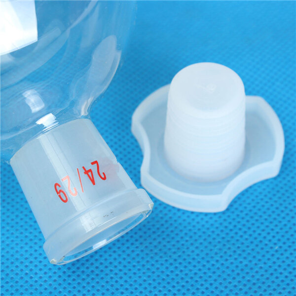 500mL 24/29 Joint Lab Glass Pear Shape Separatory Funnel with PTFE Stopcock COD