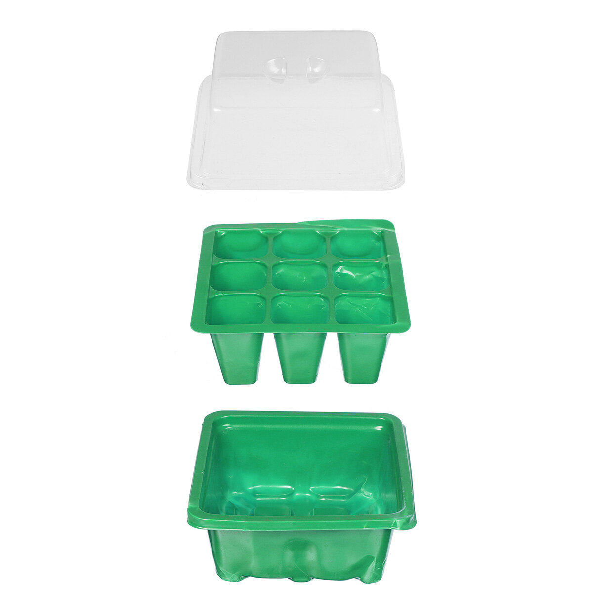 9 Holes Plastic Planting Box Set Nursery Pot Plant Grow Garden Germination Kit CO