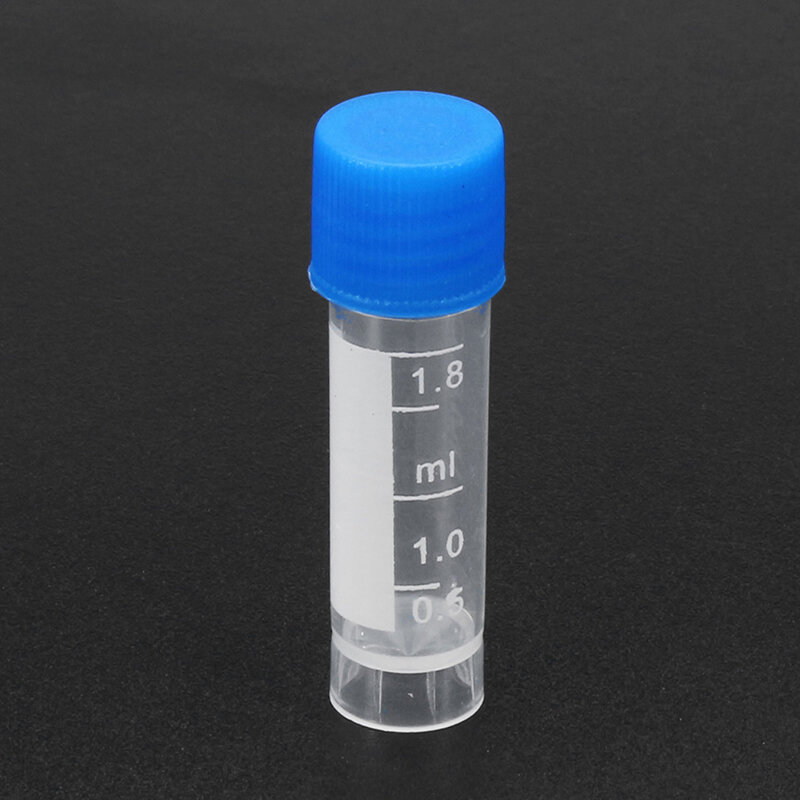 10pcs 1.8ml Plastic Graduated Vial 0.063oz Cryovial Tube Sample COD