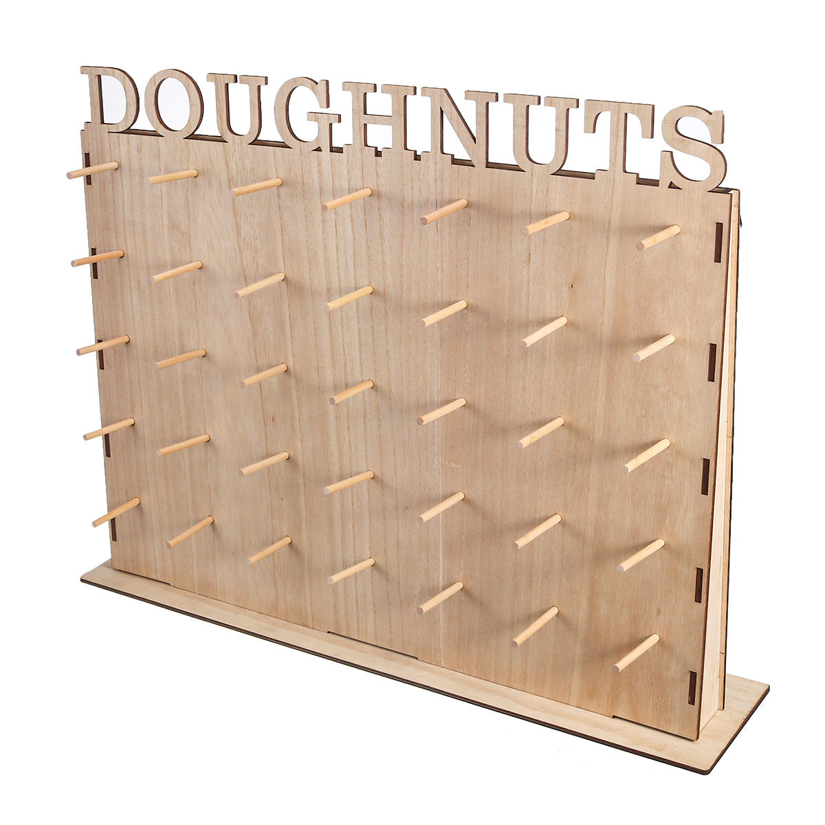 50x40 DIY Wooden Donuts Wall Stand Holds Kitchen Doughnut Storage Rack Wedding Party Decor