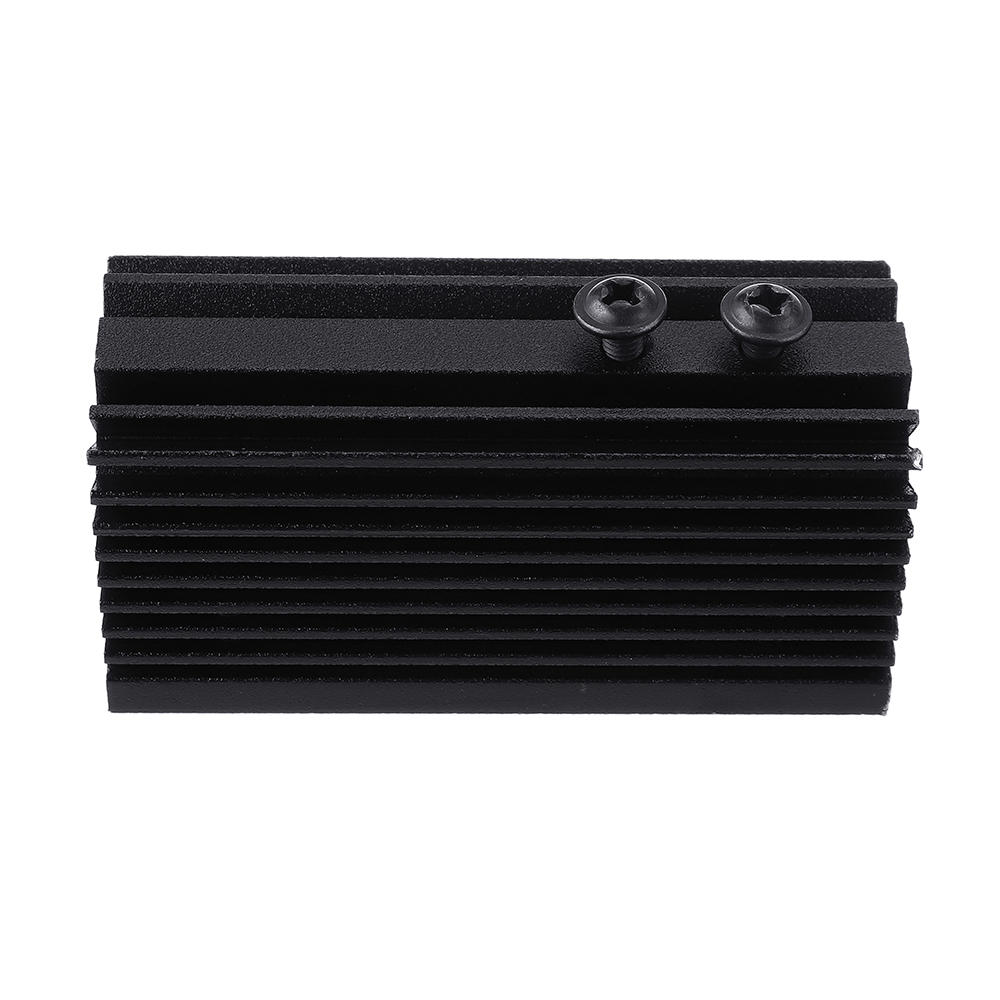 58x22x27mm Black 12mm Aluminum Heat Sink Groove Fixed Radiator Seat Cooling Heat Sink for 12mm Laser Diode Module