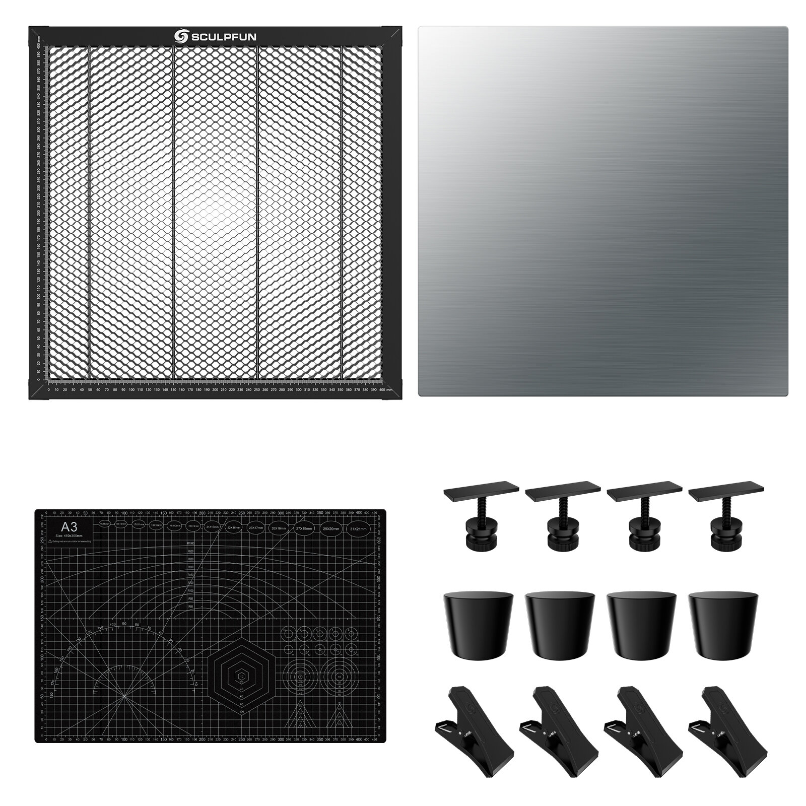 SCULPFUN H3 400x400mm Laser Cutting Honeycomb Panel Workbench Suitable for Diode, CO2 Laser Engraving Machine Professional meta