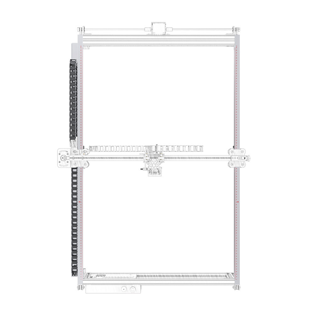 TWOTREES TS2 Laser Engraving Size 780x450mm Extension Kit Laser Engraving Machine Upgrade Kit DIY Extension Kit Aluminum Frame