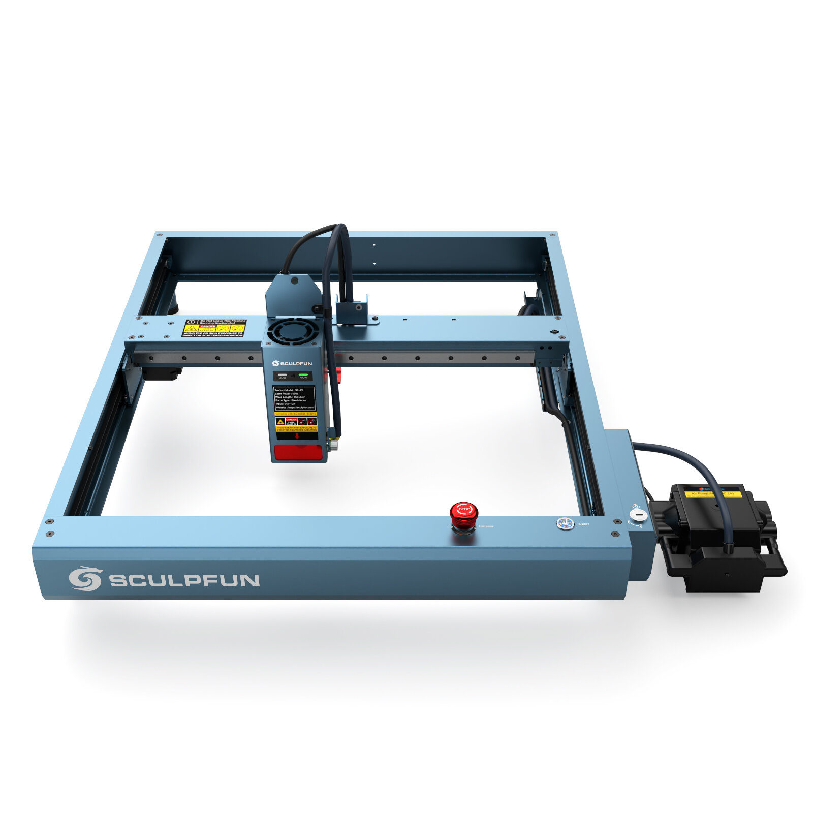 SCULPFUN SF-A9 40W Laser Engraver Cutting Machine With Precise Positioning Flame Temperature Alarm Function 400x400mm Working Ar