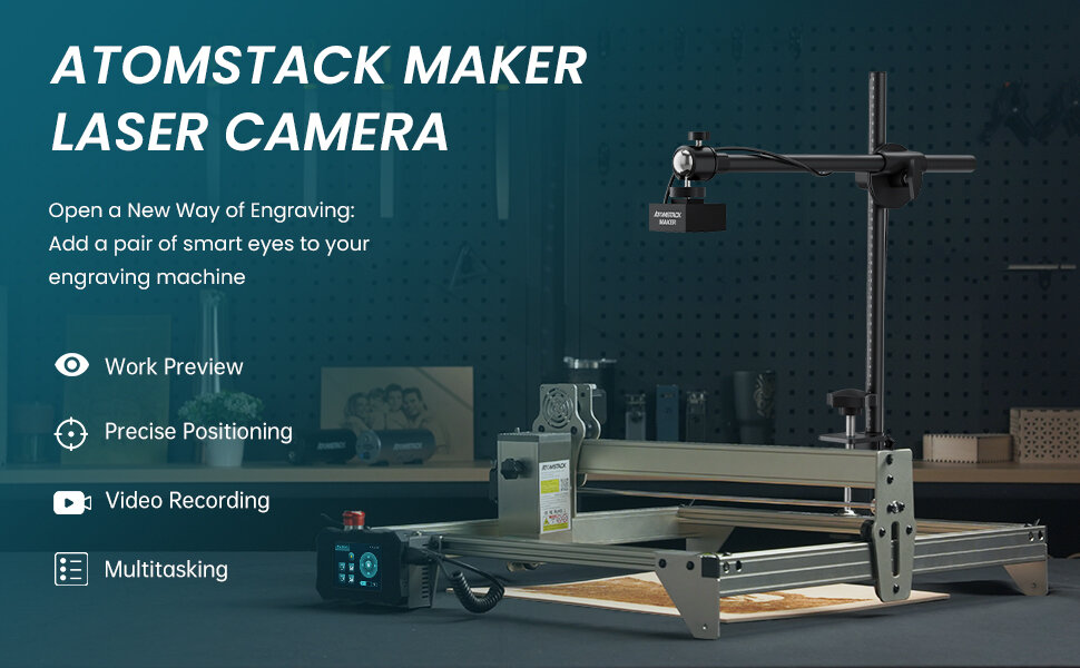 Atomstack Maker AC1 Laser Camera Engraving Machine Time-lapse Camera Photography Video Precise Positioning