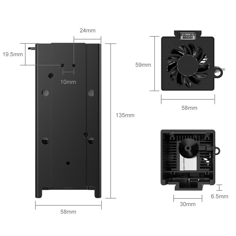 TWOTREES 20W Laser Output Power Air Assist Laser Kit for TS2 Laser Engraver CNC Cutting Engraving Machine DIY Woodworking Tools