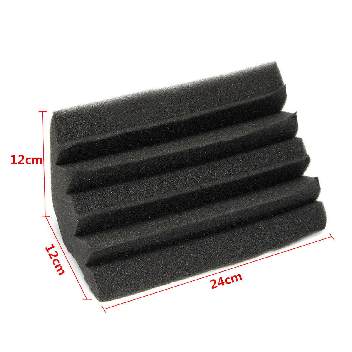 24x12x12cm Acoustic Foam Sponge Bass Trap Corner Wall Studio Soundproof Sound Absorption