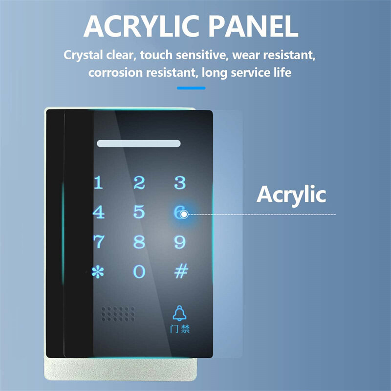 NB08 Security Door Access Control Keypad 1000 User Capacity Support Door Lock Keypad Controller Keyless Entry Pad