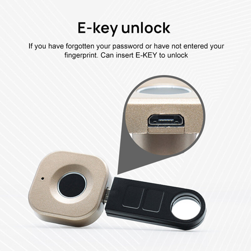 F040 Smart Home Biometric Fingerprint Lock Keyless Cabinet Lock Anti-theft Door Lock Residential Security Protection Privacy Fil