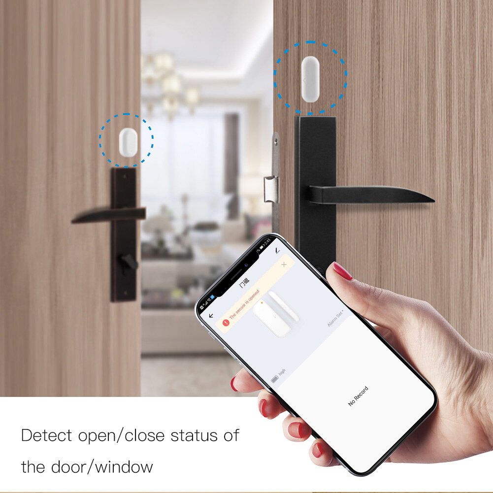 Tuya ZigBe Smart Window Door Gate Sensor Detector Smart Home Security Alarm System Smart Life Tuya App Remote Control