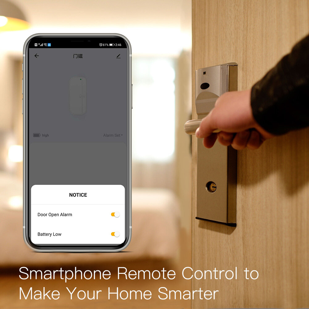 Tuya ZigBe Smart Window Door Gate Sensor Detector Smart Home Security Alarm System Smart Life Tuya App Remote Control
