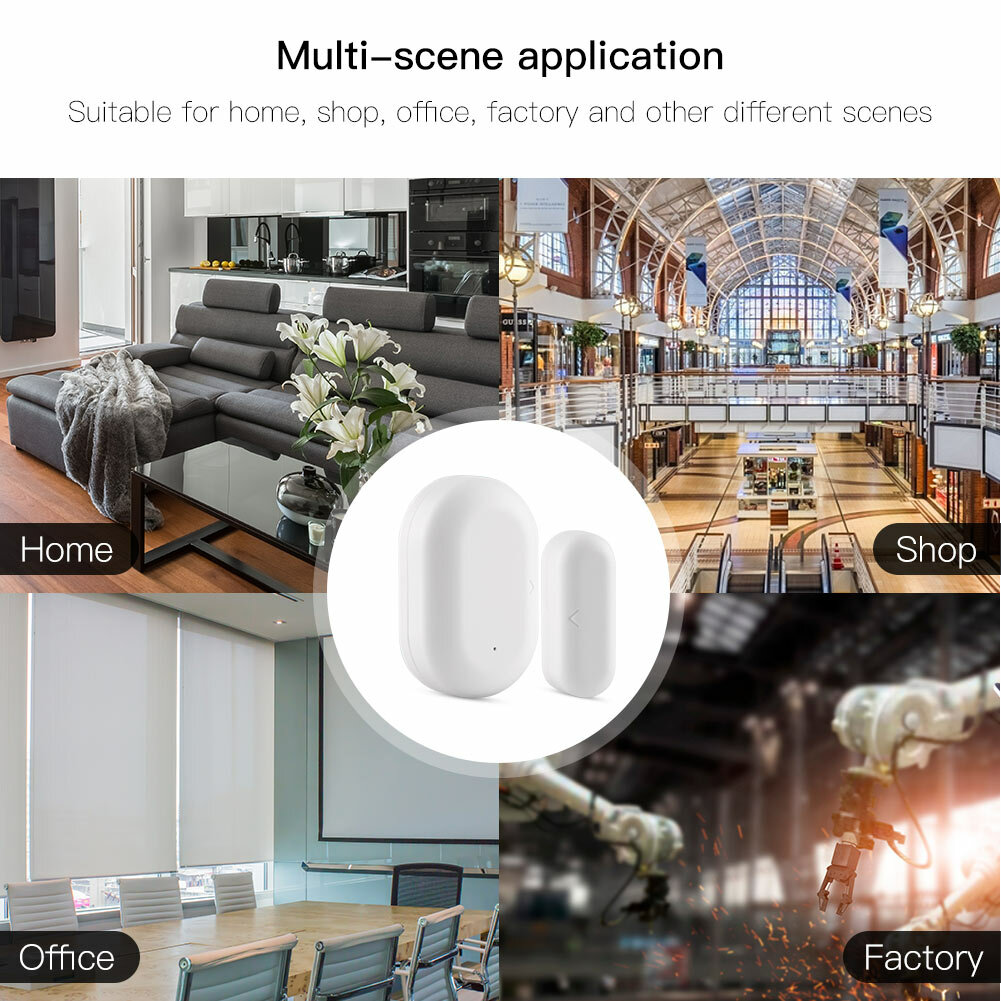 Tuya ZigBe Smart Window Door Gate Sensor Detector Smart Home Security Alarm System Smart Life Tuya App Remote Control