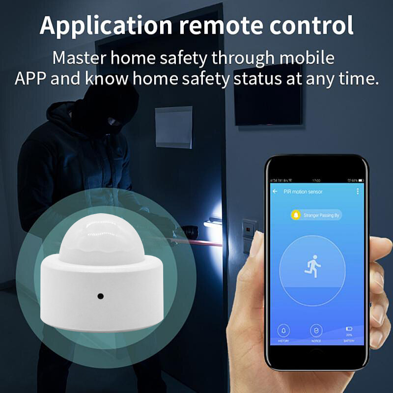 Tuya Zigbe Human Motion Sensor Smart Home PIR Motion Sensor Detector Home Security Smart Life Works with Alexa Google Home