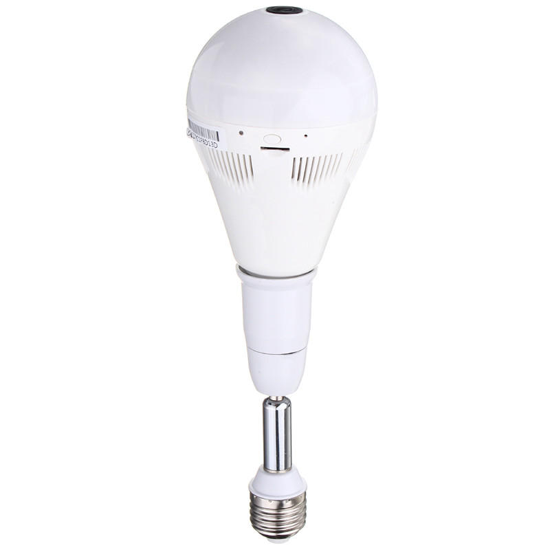 E27 VR Bulb Camera 360 Degree Panoramic wifi Hidden Camera White Light Bulb COD