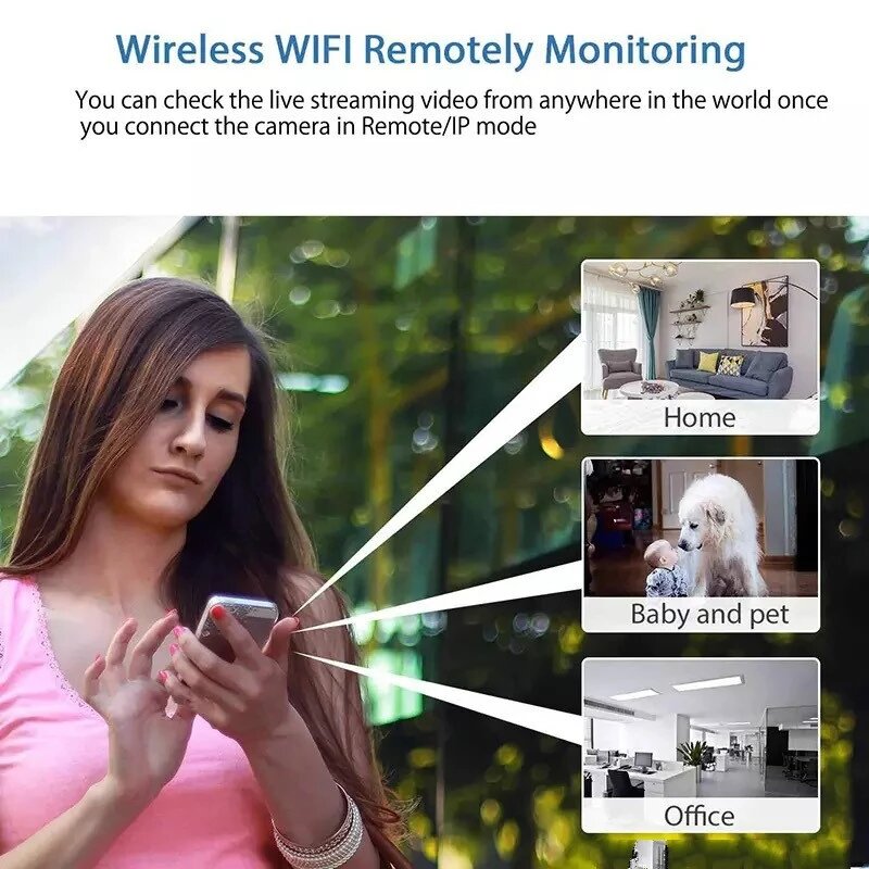 Mini Wifi Camera Wireless 1080P Surveillance Security Night Vision Motion Detect 160 Degree Audio Reording Google Play Camcorde