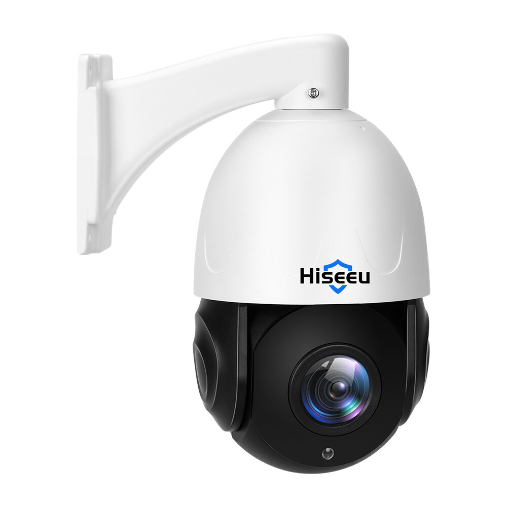 Hiseeu 5mp 30X Optical Zoom PTZ IP POE Security Surveillance Camera CCTV 2-Way Audio Record Outdoor Street Motion Detection Wate