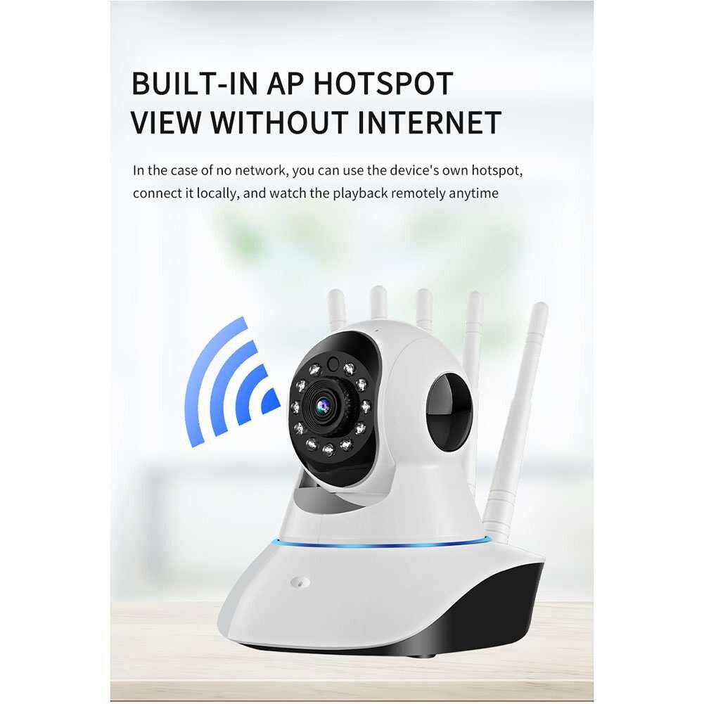 1080P Home Security Wireless Wifi Camera Camera Baby Monitor Pan Tilt Remote Control Two Way Audio Night Vision CCTV