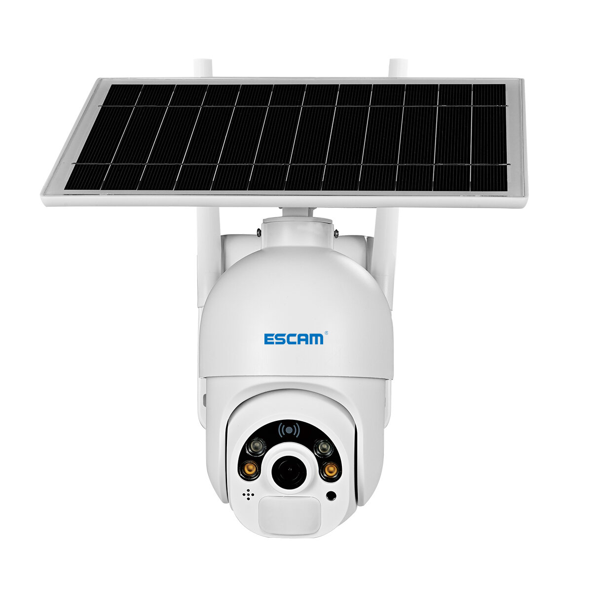 ESCAM QF250 1080P Cloud Storage WIFI Battery PIR Alarm Dome IP Camera With Solar Panel Full Color Night Vision PTZ Two Way Audio