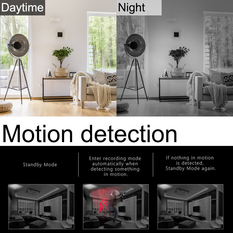 XD 1080P FHD Mini Cameras IR-cut Night Vision Security Protection Micro Cam Motion Detection Loop Video Mobile Monitoring Video