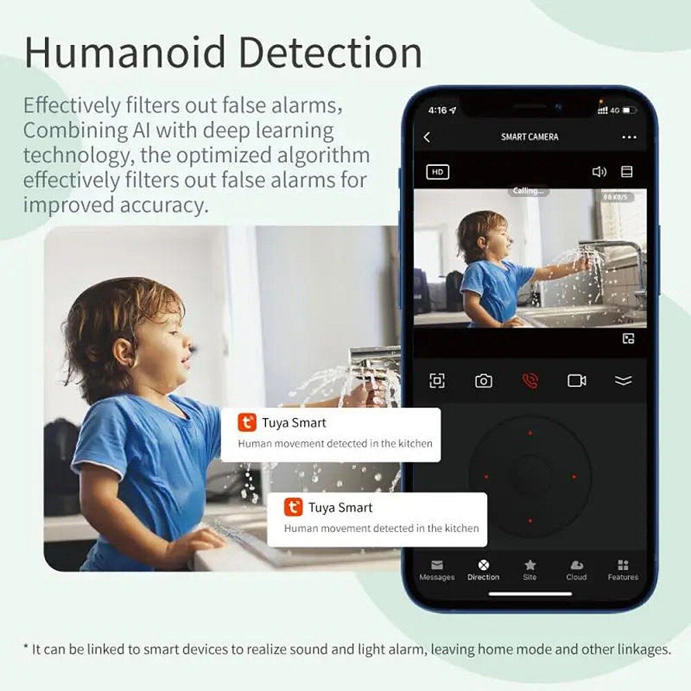 Tuya Wireless Smart Wifi Camera 1080P Indoor Motion Tracking 360 Degree Cloud Storage Baby Monitor Security Surveillance Camera