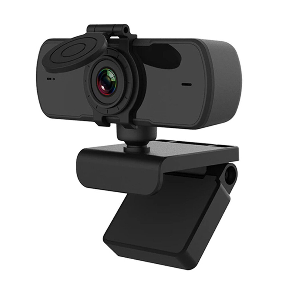 1080P FHD Computer Camera Auto Focus 360° Rotation USB Driver-free Web Cam with Mic for Live Conference