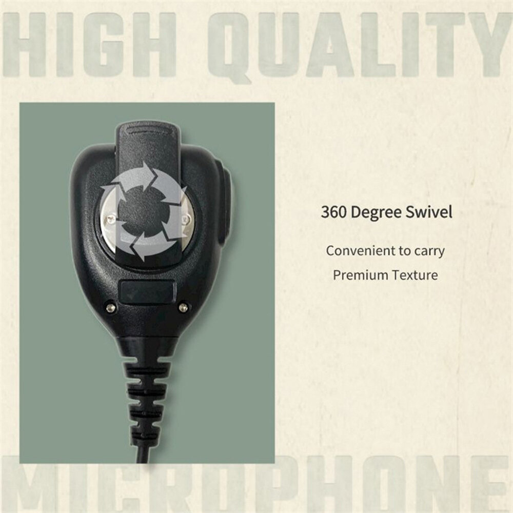 Baofeng Microphone Walkie Talkie High-definition Audio Large PTT Handheld Mic for Baofeng BF-UV5R/888S/82