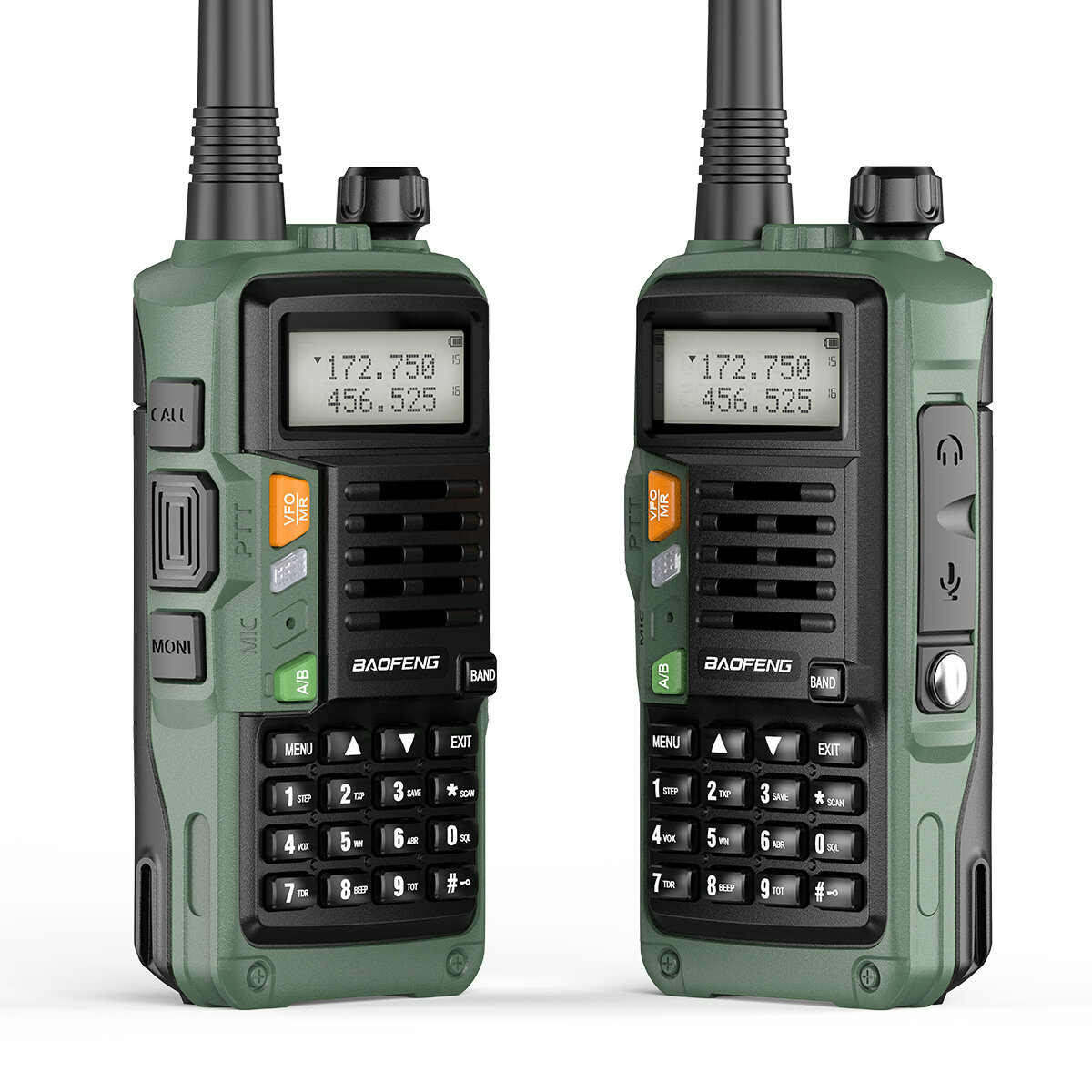 BAOFENG X9 5W 2800mAh UV Dual Band Walkie Talkie with Headset High Power Flashlight LCD Display Drop Resistant Two-Way Radio