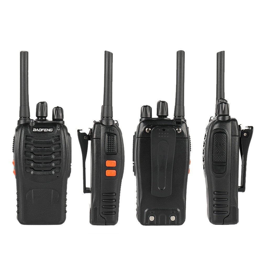 2pcs Baofeng Walkie Talkie BF-88E PMR 0.5W 16CH UHF 446.00625-446.19375MHz 12.5KHz Channel Separation with Charger