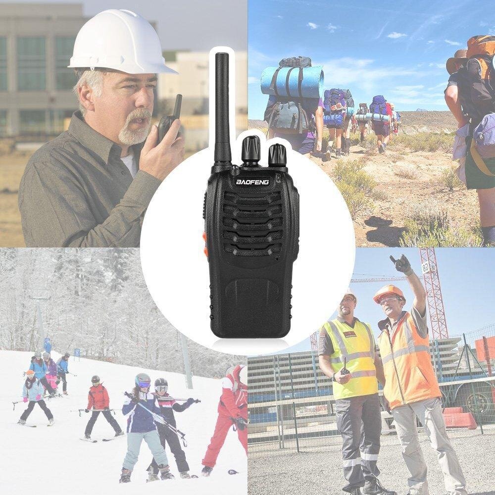 2pcs Baofeng Walkie Talkie BF-88E PMR 0.5W 16CH UHF 446.00625-446.19375MHz 12.5KHz Channel Separation with Charger