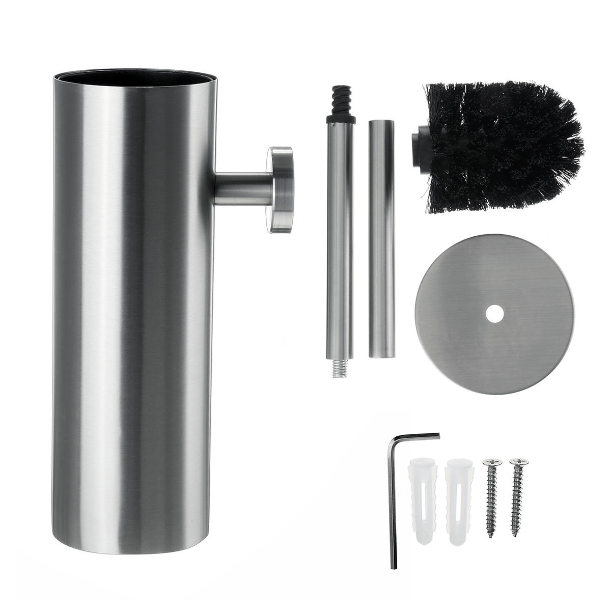 Toilet Cleaning Brushes Wall-mounted Stainless Steel Handle Toilet Bathroom Easy install