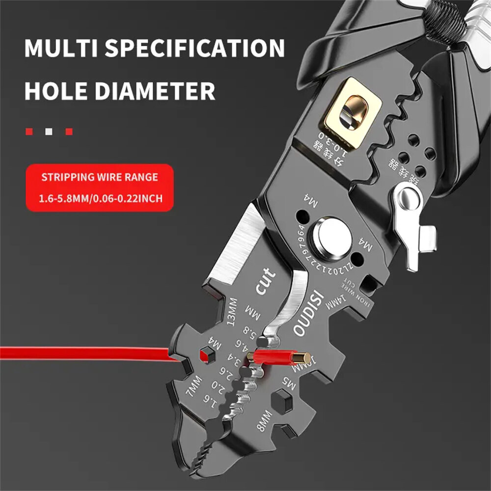 Multifunctional Wire Strippers Electrician Crimping Wire Stripping Pliers Hardware Tools Universal Wire Cutting Pliers