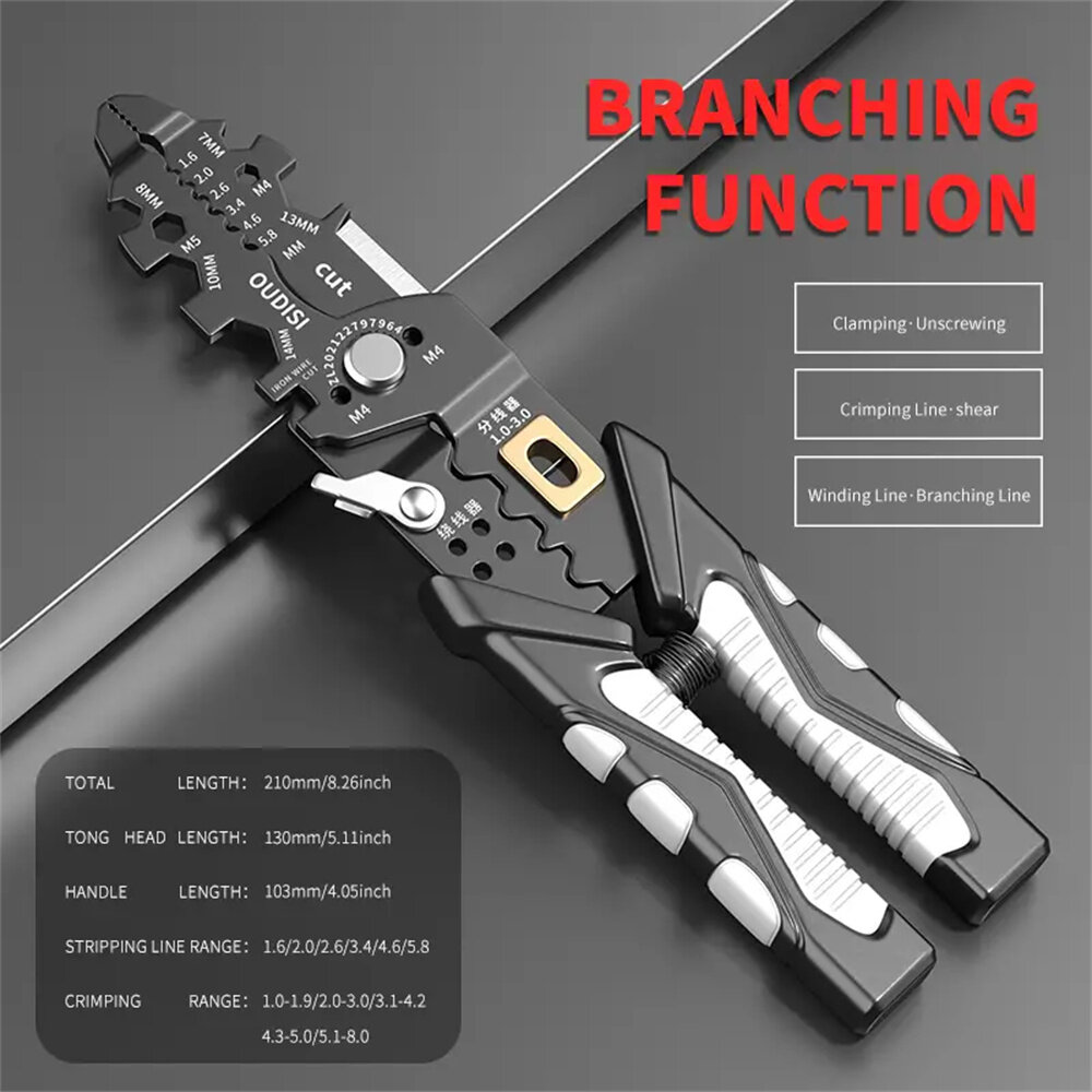 Multifunctional Wire Strippers Electrician Crimping Wire Stripping Pliers Hardware Tools Universal Wire Cutting Pliers