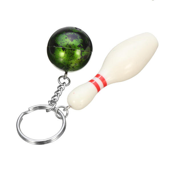 EDC Gadgets Keychain Mini Bowling Pin and Ball Keychain Key Ring Keyfob COD