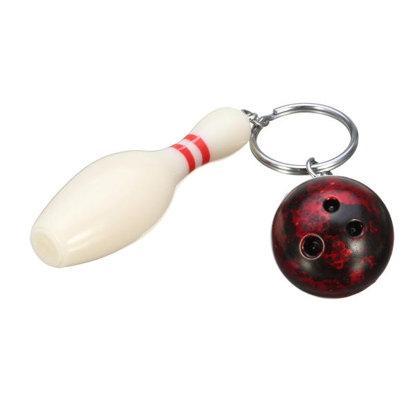 EDC Gadgets Keychain Mini Bowling Pin and Ball Keychain Key Ring Keyfob COD