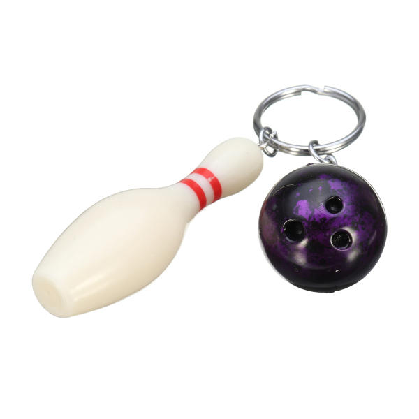 EDC Gadgets Keychain Mini Bowling Pin and Ball Keychain Key Ring Keyfob COD