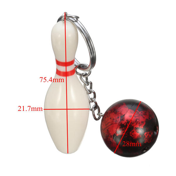 EDC Gadgets Keychain Mini Bowling Pin and Ball Keychain Key Ring Keyfob COD